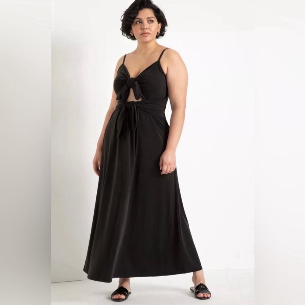 Plus Tie Front Dress